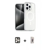 MARSİLYAN™- iPhone 16 Pro Max Kılıf Nova Asil Prime - Siyah Bilvis 3D Cam Ekran Koruyucu + PVD Metal Kamera Lens - GD