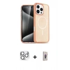 MARSİLYAN™- iPhone 16 Pro Max Kılıf Nova Asil Prime - Siyah Bilvis 3D Cam Ekran Koruyucu + Gümüş Pers Alüminyum Kamera Lens