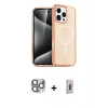 MARSİLYAN™- iPhone 16 Pro Max Kılıf Nova Asil Prime - Siyah Bilvis 3D Cam Ekran Koruyucu + Pers Alüminyum Kamera Lens - GI