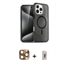 MARSİLYAN™- iPhone 16 Pro Max Kılıf Nova Asil Prime - Siyah Bilvis 3D Cam Ekran Koruyucu + Pers Alüminyum Kamera Lens - CLTM