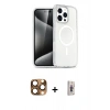 MARSİLYAN™- iPhone 16 Pro Max Kılıf Nova Asil Prime - Siyah Bilvis 3D Cam Ekran Koruyucu + Pers Alüminyum Kamera Lens - CLTM