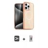 MARSİLYAN™- iPhone 16 Pro Max Kılıf Nova Asil Prime - Siyah Bilvis 3D Cam Ekran Koruyucu + PVD Metal Kamera Lens - SH