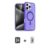 MARSİLYAN™- iPhone 16 Pro Max Kılıf Nova Asil Prime - Siyah Bilvis 3D Cam Ekran Koruyucu + PVD Metal Kamera Lens - SH