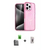 MARSİLYAN™- iPhone 16 Pro Max Kılıf Nova Asil Prime - Siyah Bilvis 3D Cam Ekran Koruyucu + Raze Metal Kamera Lens - SH