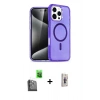 MARSİLYAN™- iPhone 16 Pro Max Kılıf Nova Asil Prime - Siyah Bilvis 3D Cam Ekran Koruyucu + Raze Metal Kamera Lens - SH