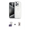 MARSİLYAN™- iPhone 16 Pro Max Kılıf Nova Asil Prime - Siyah Bilvis 3D Cam Ekran Koruyucu + Bilvis Titan Kamera Lens - TMGI