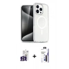 MARSİLYAN™- iPhone 16 Pro Max Kılıf Nova Asil Prime - Siyah Bilvis 3X AR Hayalet Cam Ekran Koruyucu + Bilvis Titan Kamera Lens - TMGI