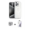 MARSİLYAN™- iPhone 16 Pro Max Kılıf Nova Asil Prime - Siyah Bilvis 3X AR Hayalet Cam Ekran Koruyucu + Pers Alüminyum Kamera Lens - GI