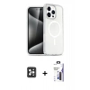 MARSİLYAN™- iPhone 16 Pro Max Kılıf Nova Asil Prime - Siyah Bilvis 3X AR Hayalet Cam Ekran Koruyucu + PVD Metal Kamera Lens - SH