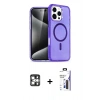 MARSİLYAN™- iPhone 16 Pro Max Kılıf Nova Asil Prime - Siyah Bilvis 3X AR Hayalet Cam Ekran Koruyucu + PVD Metal Kamera Lens - GS
