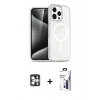 MARSİLYAN™- iPhone 16 Pro Max Kılıf Nova Asil Prime - Siyah Bilvis 3X AR Hayalet Cam Ekran Koruyucu + PVD Metal Kamera Lens - GS
