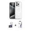 MARSİLYAN™- iPhone 16 Pro Max Kılıf Nova Asil Prime - Siyah Bilvis 3X AR HD Cam Ekran Koruyucu + Bilvis Titan Kamera Lens - GS