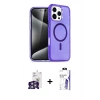 MARSİLYAN™- iPhone 16 Pro Max Kılıf Nova Asil Prime - Siyah Bilvis 3X AR HD Cam Ekran Koruyucu + Bilvis Titan Kamera Lens - GS