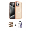 MARSİLYAN™- iPhone 16 Pro Max Kılıf Nova Asil Prime - Siyah Bilvis 3X AR HD Cam Ekran Koruyucu + Pers Alüminyum Kamera Lens - CLTM