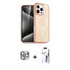 MARSİLYAN™- iPhone 16 Pro Max Kılıf Nova Asil Prime - Siyah Bilvis 3X AR HD Cam Ekran Koruyucu + Pers Alüminyum Kamera Lens - GI