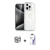 MARSİLYAN™- iPhone 16 Pro Max Kılıf Nova Asil Prime - Siyah Bilvis 3X AR HD Cam Ekran Koruyucu + Pers Alüminyum Kamera Lens - GI
