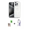 MARSİLYAN™- iPhone 16 Pro Max Kılıf Nova Asil Prime - Siyah Bilvis 3X AR HD Cam Ekran Koruyucu + Raze Metal Kamera Lens - NLGY