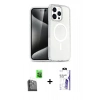 MARSİLYAN™- iPhone 16 Pro Max Kılıf Nova Asil Prime - Siyah Bilvis 3X AR HD Cam Ekran Koruyucu + Raze Metal Kamera Lens - SH