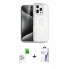 MARSİLYAN™- iPhone 16 Pro Max Kılıf Nova Asil Prime - Siyah Bilvis 3X AR HD Cam Ekran Koruyucu + Raze Metal Kamera Lens - BZ