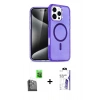 MARSİLYAN™- iPhone 16 Pro Max Kılıf Nova Asil Prime - Siyah Bilvis 3X AR HD Cam Ekran Koruyucu + Raze Metal Kamera Lens - SH