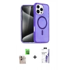 MARSİLYAN™- iPhone 16 Pro Max Kılıf Nova Asil Prime - Siyah Bilvis 3X AR HD Cam Ekran Koruyucu + Raze Metal Kamera Lens - NLGY