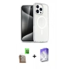 MARSİLYAN™- iPhone 16 Pro Max Kılıf Nova Asil Prime - Siyah Bilvis 5in1 3D Magic Cam Ekran Koruyucu + Raze Metal Kamera Lens - CLTM