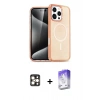 MARSİLYAN™- iPhone 16 Pro Max Kılıf Nova Asil Prime - Siyah Bilvis 5in1 3D Magic Cam Ekran Koruyucu + PVD Metal Kamera Lens - GD