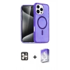 MARSİLYAN™- iPhone 16 Pro Max Kılıf Nova Asil Prime - Siyah Bilvis 5in1 3D Magic Cam Ekran Koruyucu + PVD Metal Kamera Lens - GD