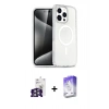 MARSİLYAN™- iPhone 16 Pro Max Kılıf Nova Asil Prime - Siyah Bilvis 5in1 3D Magic Cam Ekran Koruyucu + Bilvis Titan Kamera Lens - GS