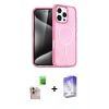 MARSİLYAN™- iPhone 16 Pro Max Kılıf Nova Asil Prime - Siyah Bilvis 5in1 3D Magic Cam Ekran Koruyucu + Natural Grey Raze Metal Kamera Lens