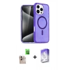 MARSİLYAN™- iPhone 16 Pro Max Kılıf Nova Asil Prime - Siyah Bilvis 5in1 3D Magic Cam Ekran Koruyucu + Natural Grey Raze Metal Kamera Lens
