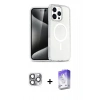 MARSİLYAN™- iPhone 16 Pro Max Kılıf Nova Asil Prime - Siyah Bilvis 5in1 3D Magic Cam Ekran Koruyucu + Pers Alüminyum Kamera Lens - GI