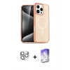 MARSİLYAN™- iPhone 16 Pro Max Kılıf Nova Asil Prime - Siyah Bilvis 5in1 3D Magic Cam Ekran Koruyucu + Pers Alüminyum Kamera Lens - GS