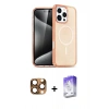 MARSİLYAN™- iPhone 16 Pro Max Kılıf Nova Asil Prime - Siyah Bilvis 5in1 3D Magic Cam Ekran Koruyucu + Pers Alüminyum Kamera Lens - CLTM