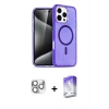 MARSİLYAN™- iPhone 16 Pro Max Kılıf Nova Asil Prime - Siyah Bilvis 5in1 3D Magic Cam Ekran Koruyucu + Pers Alüminyum Kamera Lens - GS