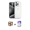 MARSİLYAN™- iPhone 16 Pro Max Kılıf Nova Asil Prime - Siyah Bilvis 5in1 3D Magic Cam Ekran Koruyucu + Pers Alüminyum Kamera Lens - CLTM
