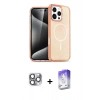 MARSİLYAN™- iPhone 16 Pro Max Kılıf Nova Asil Prime - Siyah Bilvis 5in1 3D Magic Cam Ekran Koruyucu + Pers Alüminyum Kamera Lens - GI