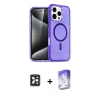 MARSİLYAN™- iPhone 16 Pro Max Kılıf Nova Asil Prime - Siyah Bilvis 5in1 3D Magic Cam Ekran Koruyucu + PVD Metal Kamera Lens - SH