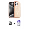 MARSİLYAN™- iPhone 16 Pro Max Kılıf Nova Asil Prime - Siyah Bilvis 5in1 3D Magic Cam Ekran Koruyucu + PVD Metal Kamera Lens - SH