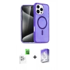 MARSİLYAN™- iPhone 16 Pro Max Kılıf Nova Asil Prime - Siyah Bilvis 5in1 3D Magic Cam Ekran Koruyucu + Raze Metal Kamera Lens - BZ