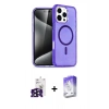 MARSİLYAN™- iPhone 16 Pro Max Kılıf Nova Asil Prime - Siyah Bilvis 5in1 3D Magic Cam Ekran Koruyucu + Bilvis Titan Kamera Lens - SH