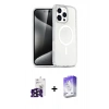 MARSİLYAN™- iPhone 16 Pro Max Kılıf Nova Asil Prime - Siyah Bilvis 5in1 3D Magic Cam Ekran Koruyucu + Bilvis Titan Kamera Lens - SH