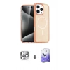 MARSİLYAN™- iPhone 16 Pro Max Kılıf Nova Asil Prime - Siyah Bilvis 5in1 5D Magic Hayalet Cam Ekran Koruyucu + Pers Alüminyum Kamera Lens - GI