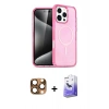 MARSİLYAN™- iPhone 16 Pro Max Kılıf Nova Asil Prime - Siyah Bilvis 5in1 5D Magic Hayalet Cam Ekran Koruyucu + Çöl Titanyum Pers Alüminyum Kamera Lens