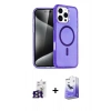 MARSİLYAN™- iPhone 16 Pro Max Kılıf Nova Asil Prime - Siyah Bilvis 5in1 5D Magic Hayalet Cam Ekran Koruyucu + Bilvis Titan Kamera Lens - TMGI