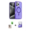 MARSİLYAN™- iPhone 16 Pro Max Kılıf Nova Asil Prime - Siyah Bilvis 5in1 5D Magic Hayalet Cam Ekran Koruyucu + Raze Metal Kamera Lens - NLGY