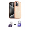 MARSİLYAN™- iPhone 16 Pro Max Kılıf Nova Asil Prime - Siyah Bilvis 5in1 5D Magic Hayalet Cam Ekran Koruyucu + Siyah Bilvis Titan Kamera Lens