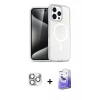 MARSİLYAN™- iPhone 16 Pro Max Kılıf Nova Asil Prime - Siyah Bilvis 5in1 5D Magic Hayalet Cam Ekran Koruyucu + Pers Alüminyum Kamera Lens - GS