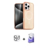 MARSİLYAN™- iPhone 16 Pro Max Kılıf Nova Asil Prime - Siyah Bilvis 5in1 5D Magic Hayalet Cam Ekran Koruyucu + Pers Alüminyum Kamera Lens - GS