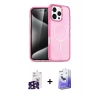 MARSİLYAN™- iPhone 16 Pro Max Kılıf Nova Asil Prime - Siyah Bilvis 5in1 5D Magic Hayalet Cam Ekran Koruyucu + Bilvis Titan Kamera Lens - SH